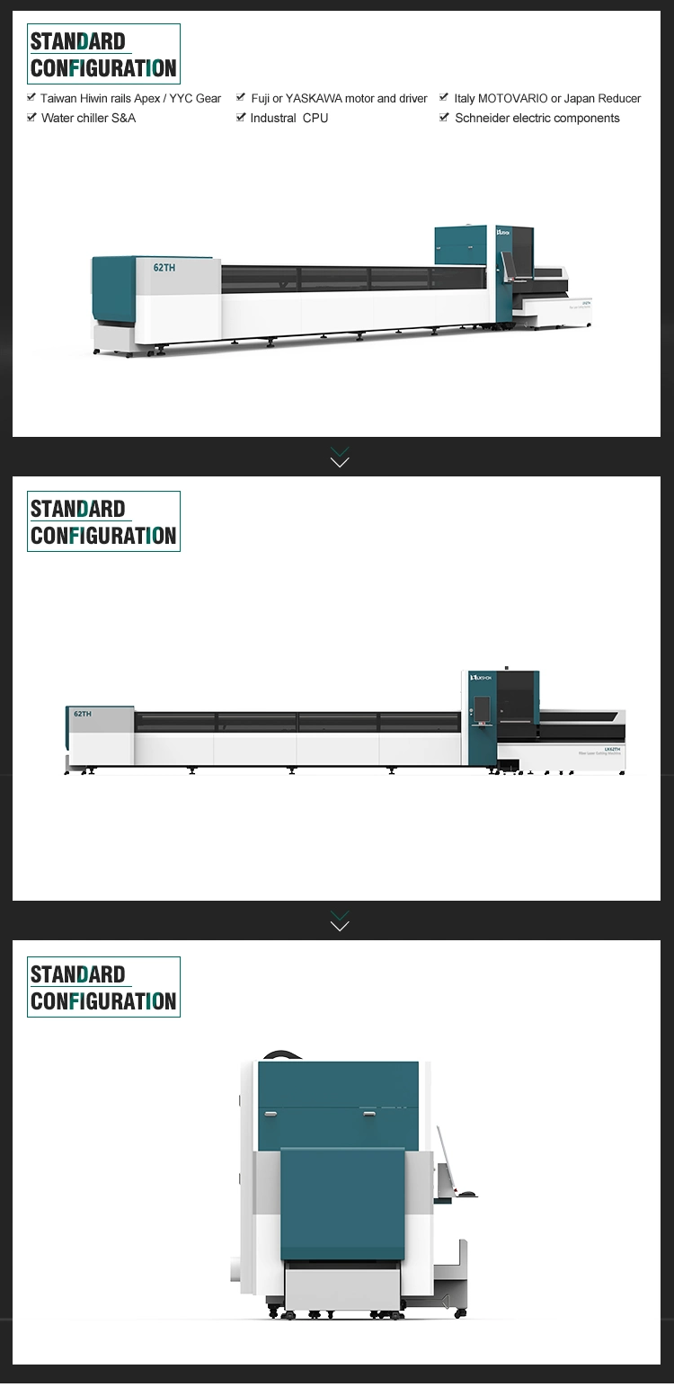 Lxshow High Quality 1000W 1500W 2000W Fiber Laser Pipe Cutting Machine / Laser Cutting Machine for Squared Shape